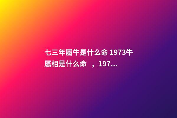 七三年屬牛是什么命 1973牛屬相是什么命，1973年屬牛是什么命運